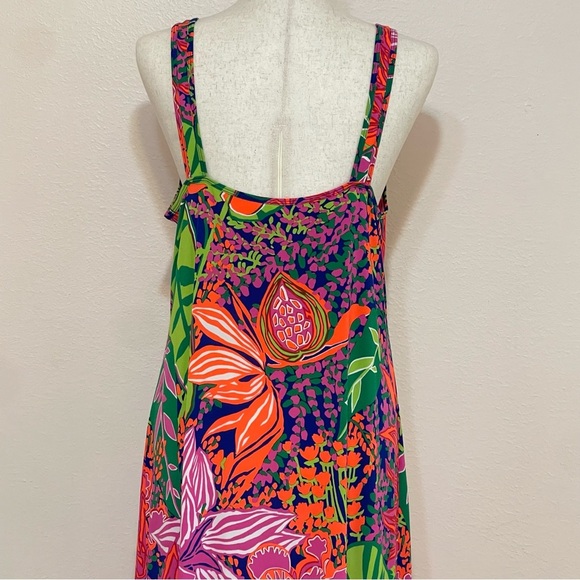 Trina Turk Resort Wear Violina Print Jersey Maxi Floral Dress - Picture 9 of 15